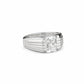 The Alencia Urban Multi-Grooved Solitaire Silver Ring