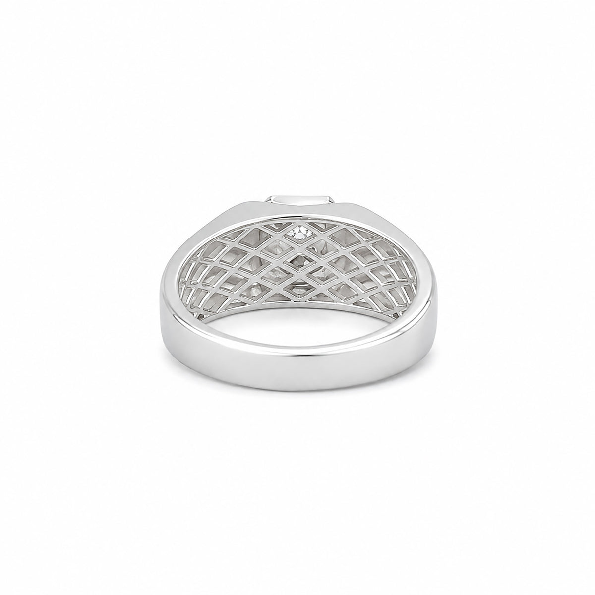 The Alencia Urban Multi-Grooved Solitaire Silver Ring