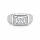 The Alencia Urban Brushed Radiant Solitaire Silver Ring