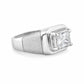 The Alencia Urban Brushed Radiant Solitaire Silver Ring