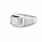 The Alencia Urban Brushed Radiant Solitaire Silver Ring