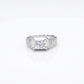 The Alencia Urban Segmented Solitaire Silver Ring