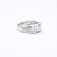 The Alencia Urban Segmented Solitaire Silver Ring