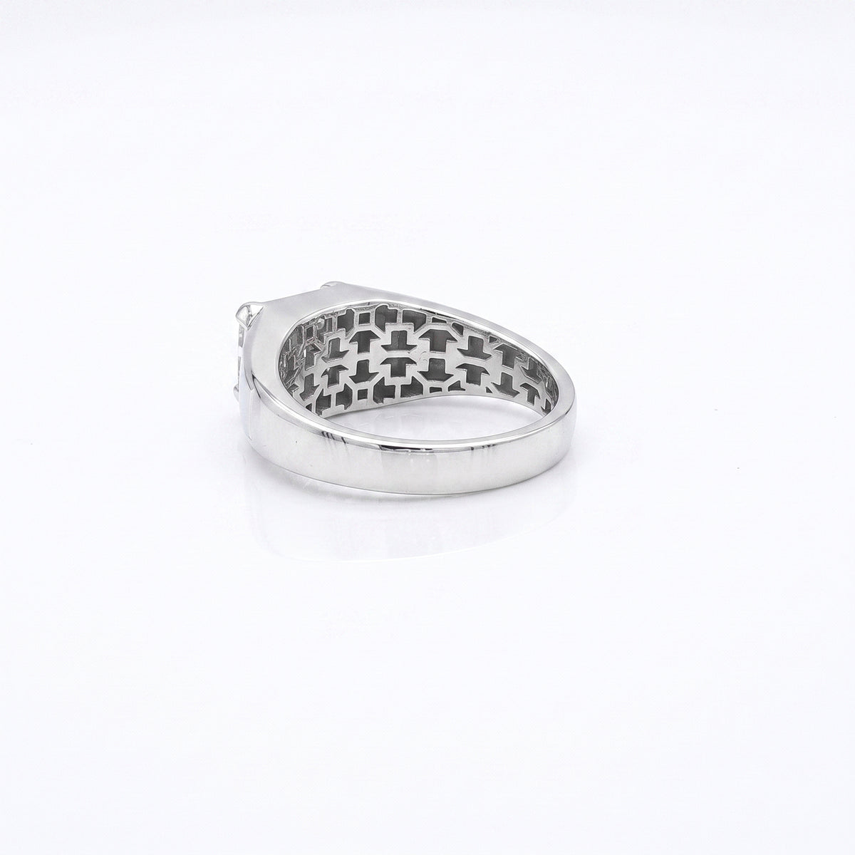 The Alencia Urban Segmented Solitaire Silver Ring