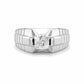 The Alencia Urban Block Solitaire Silver Ring