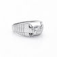 The Alencia Urban Block Solitaire Silver Ring