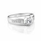 The Alencia Urban Greek Key Solitaire Silver Ring