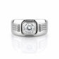 The Alencia Urban Grooved Solitaire Silver Ring