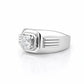 The Alencia Urban Grooved Solitaire Silver Ring