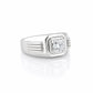 The Alencia Urban Grooved Solitaire Silver Ring