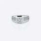 The Alencia Urban Grid Solitaire Silver Ring