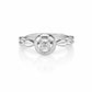 The Alencia Urban Serenade Vintage Halo Solitaire Ring