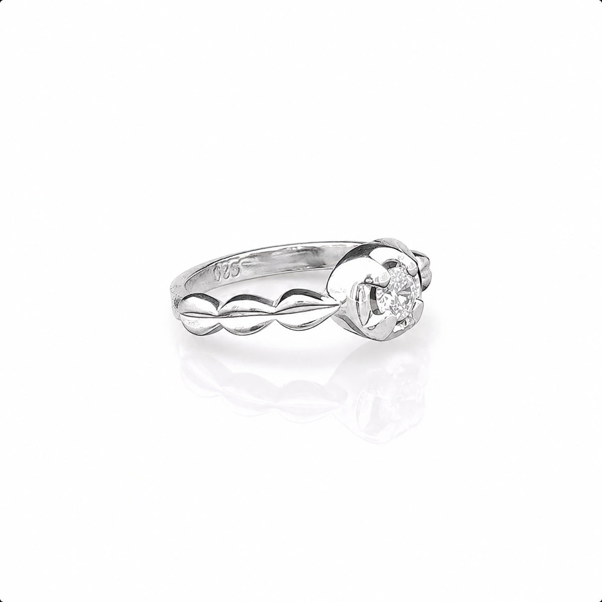 The Alencia Urban Serenade Vintage Halo Solitaire Ring