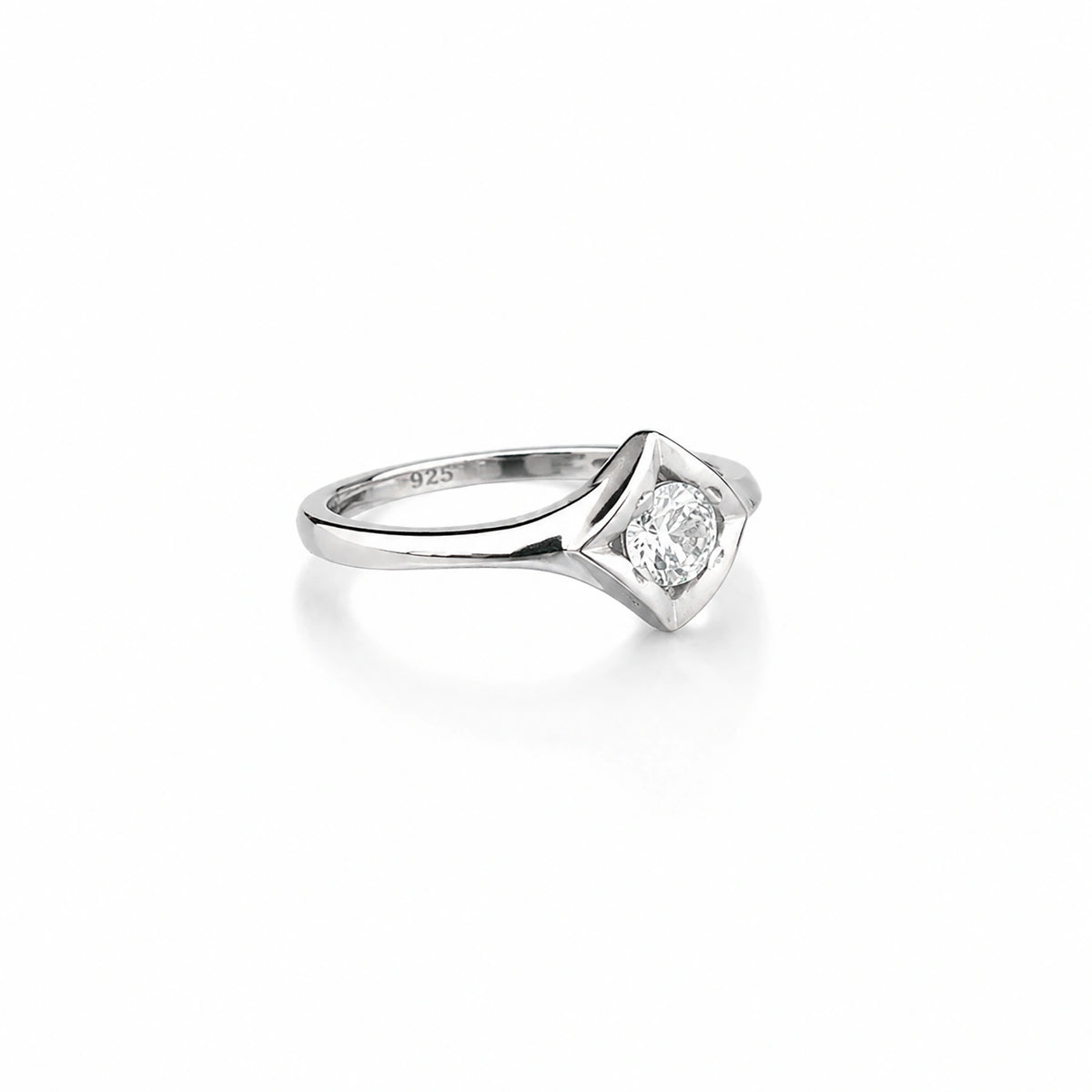 The Alencia Urban Serenade Split-Shank Oval Solitaire Ring