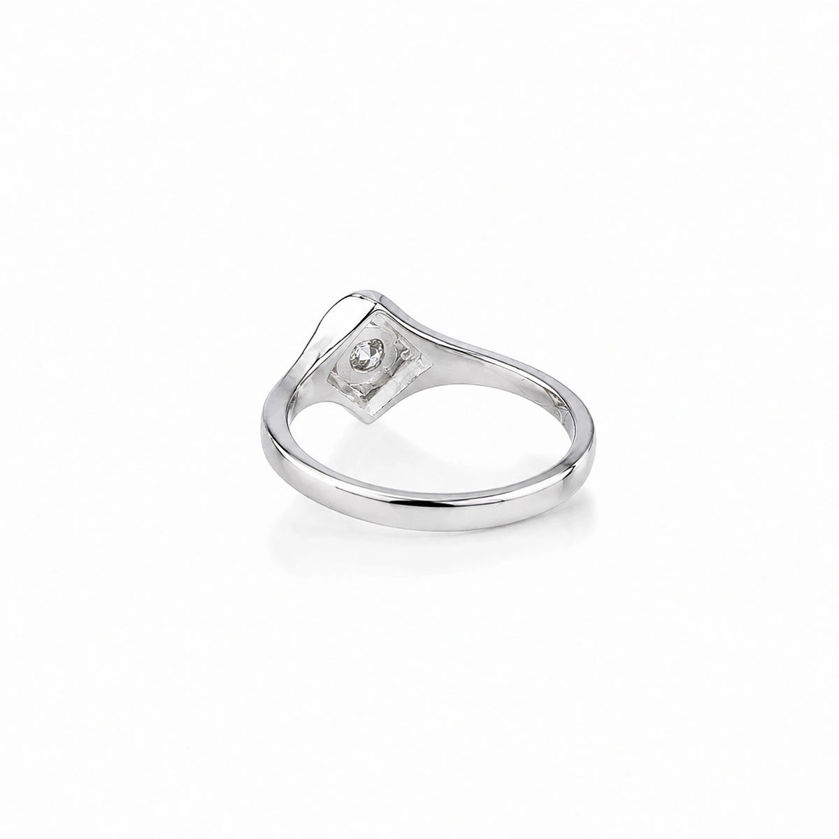 The Alencia Urban Serenade Split-Shank Oval Solitaire Ring