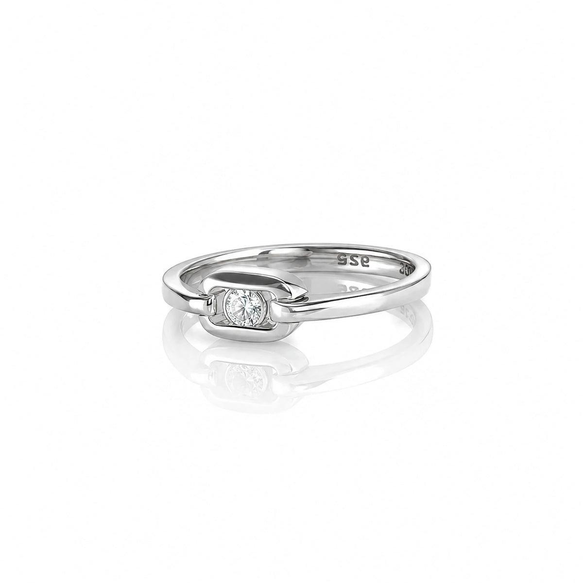 The Alencia Urban Serenade Link Solitaire Ring