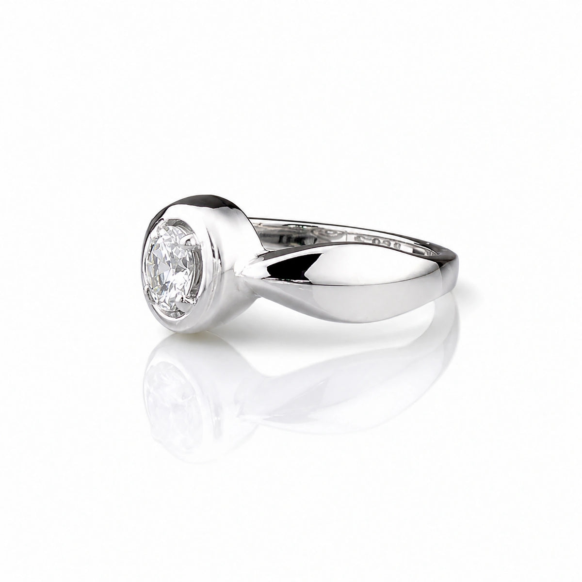The Alencia Urban Serenade Oval Bezel Solitaire Ring