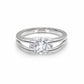 The Alencia Urban Serenade Split-Shank Oval Solitaire Ring