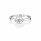 The Alencia Urban Serenade Ribbon Bypass Solitaire Ring