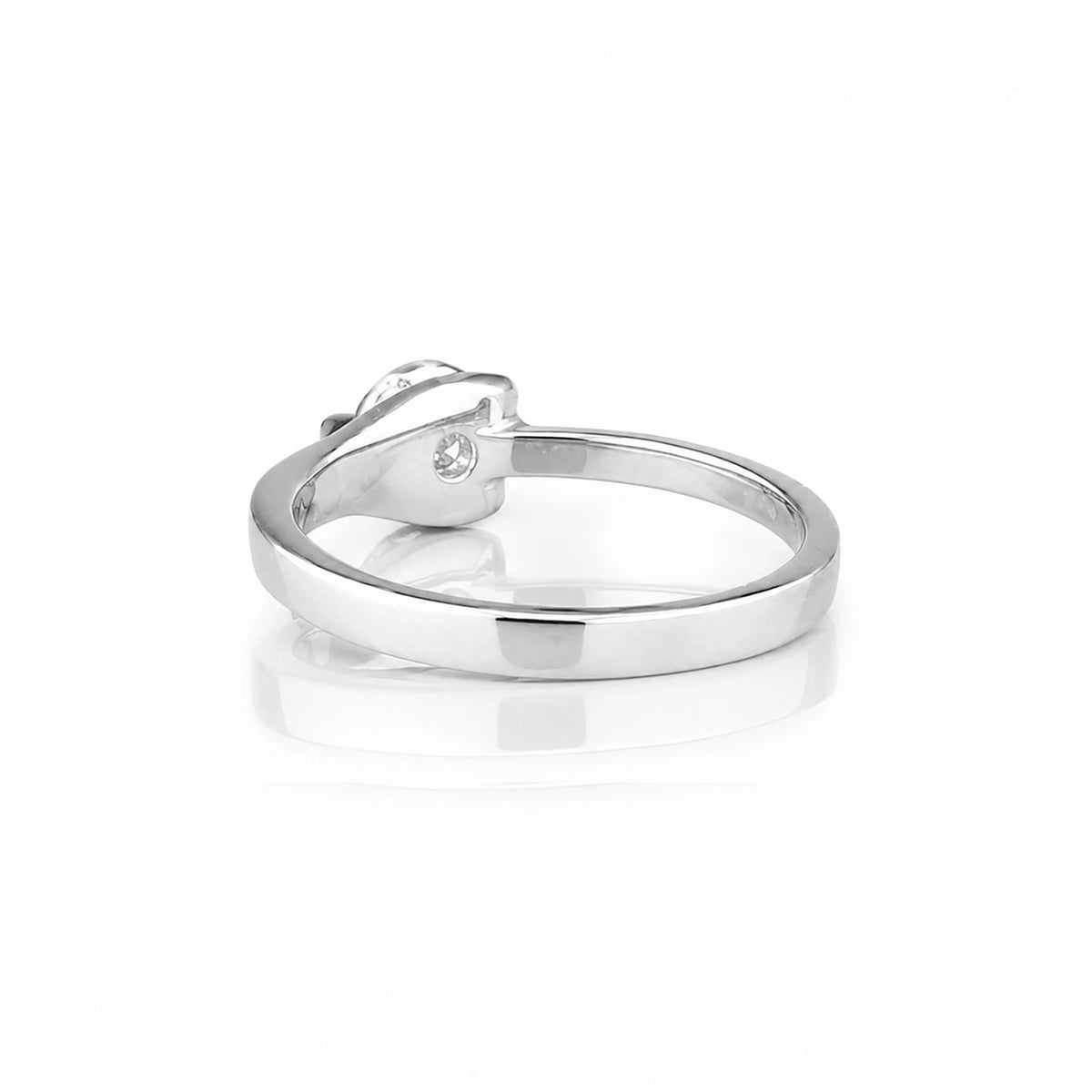 The Alencia Urban Serenade Ribbon Bypass Solitaire Ring