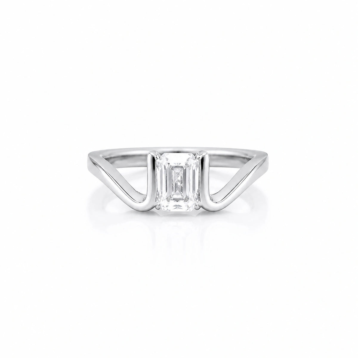 The Alencia Urban Serenade Radiant Baguette Bypass Ring