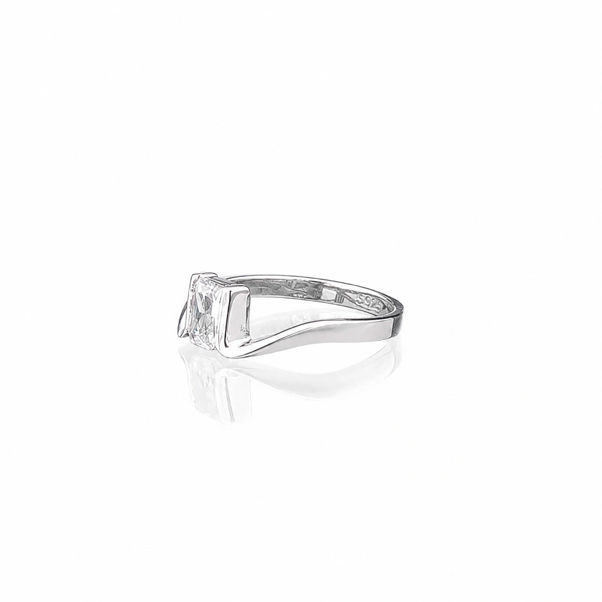 The Alencia Urban Serenade Radiant Baguette Bypass Ring