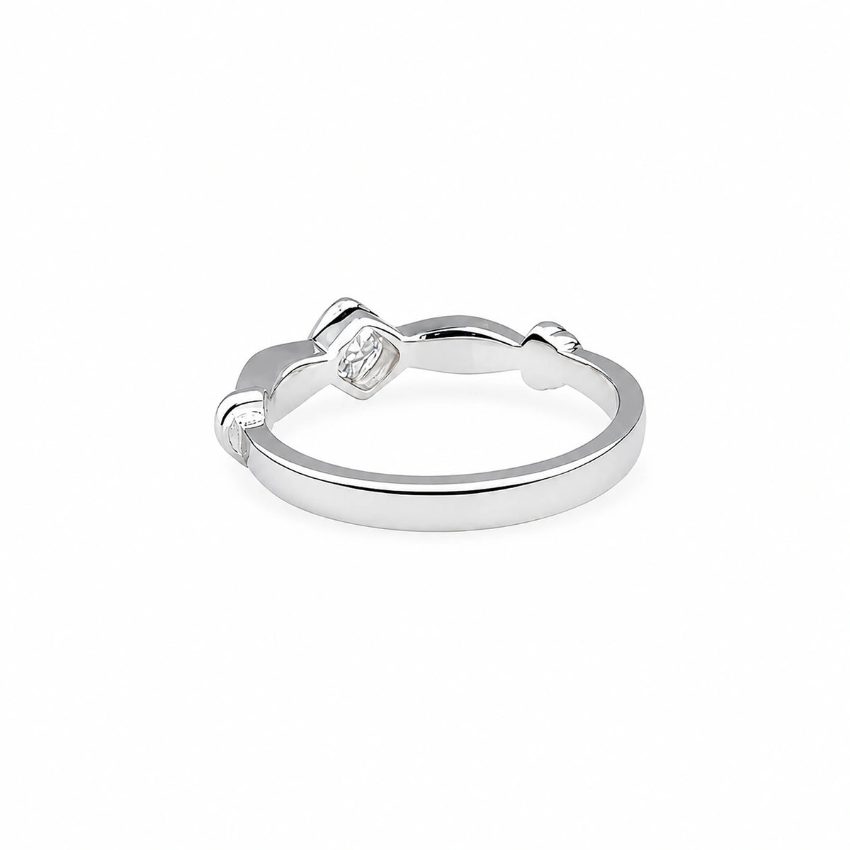 The Alencia Urban Serenade Chevron Leaf Solitaire Ring