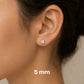 Square Solitaire Crystal Stud Earrings