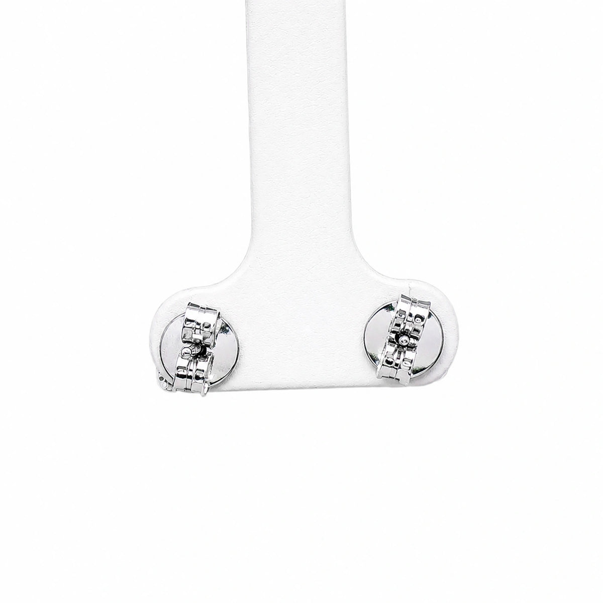 Luna Square Silver Stud Earrings