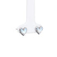 Luna Heart Silver Stud Earrings
