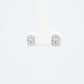 Luna Compass Silver Stud Earrings