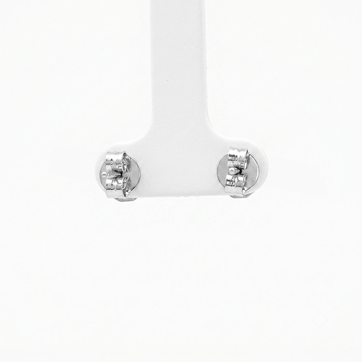 Luna Compass Silver Stud Earrings
