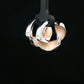 Ivory Twist Silver Hoop Earrings
