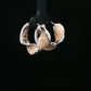 Ivory Twist Silver Hoop Earrings