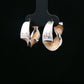 Ivory Twist Silver Hoop Earrings