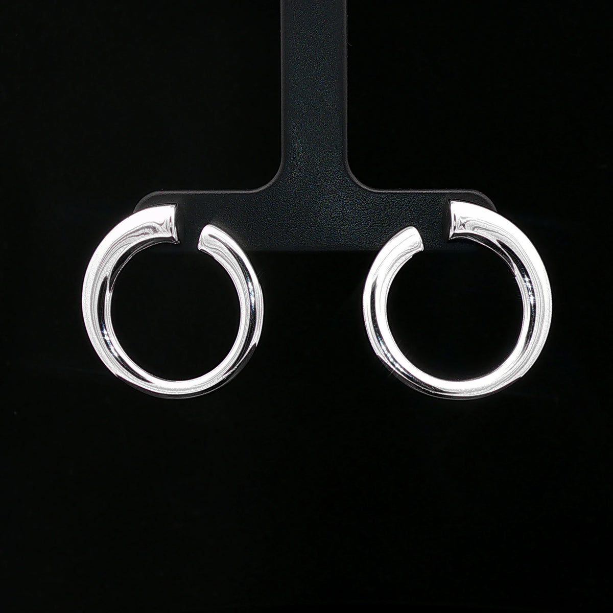Silver Open Hoop Earrings