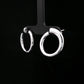 Silver Open Hoop Earrings