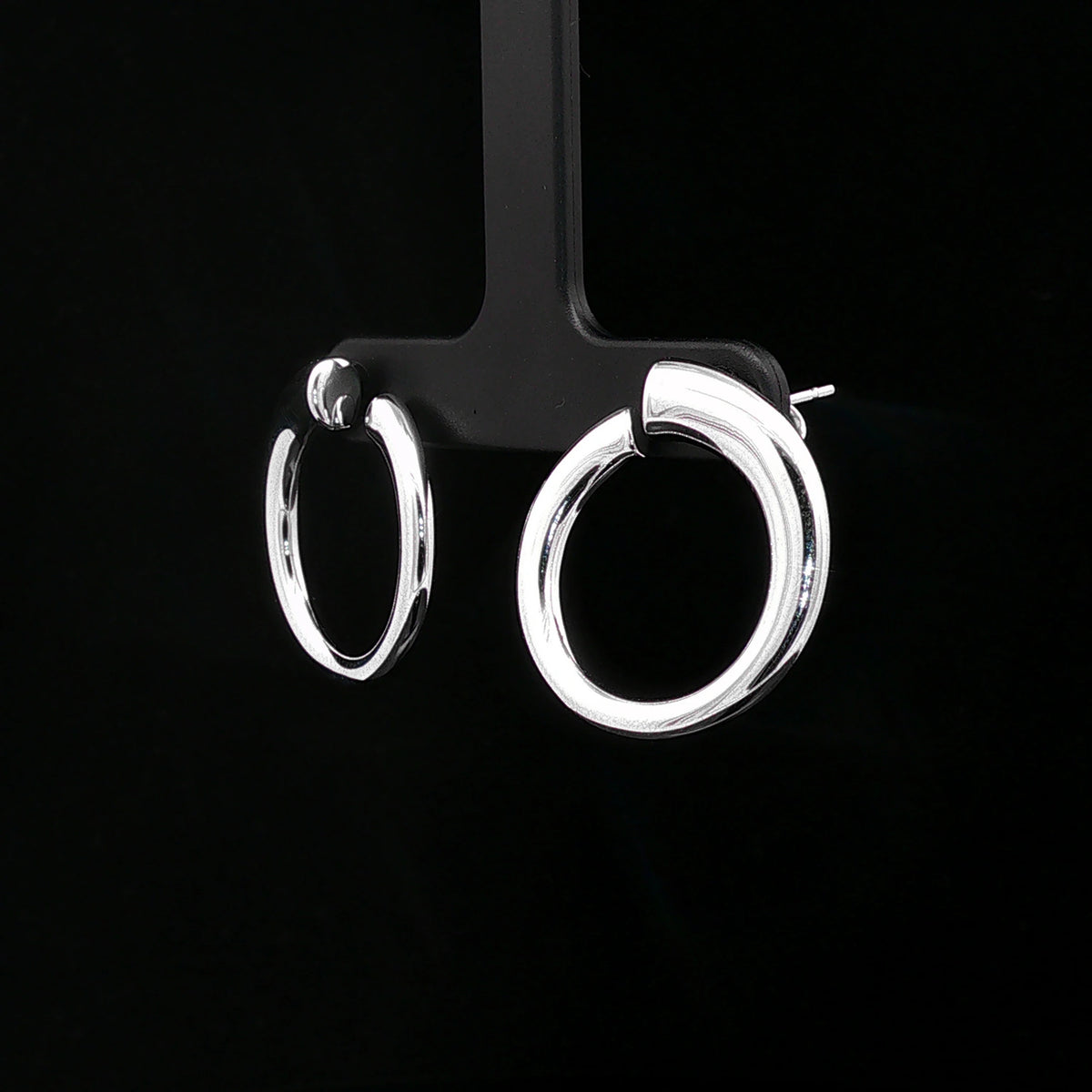 Silver Open Hoop Earrings