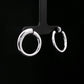 Silver Open Hoop Earrings