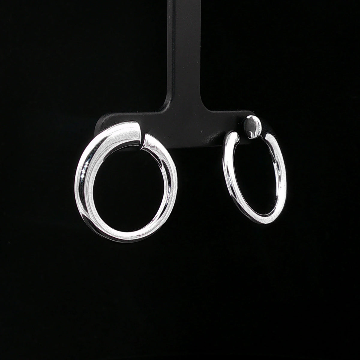 Silver Open Hoop Earrings