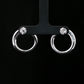 Silver Open Hoop Earrings