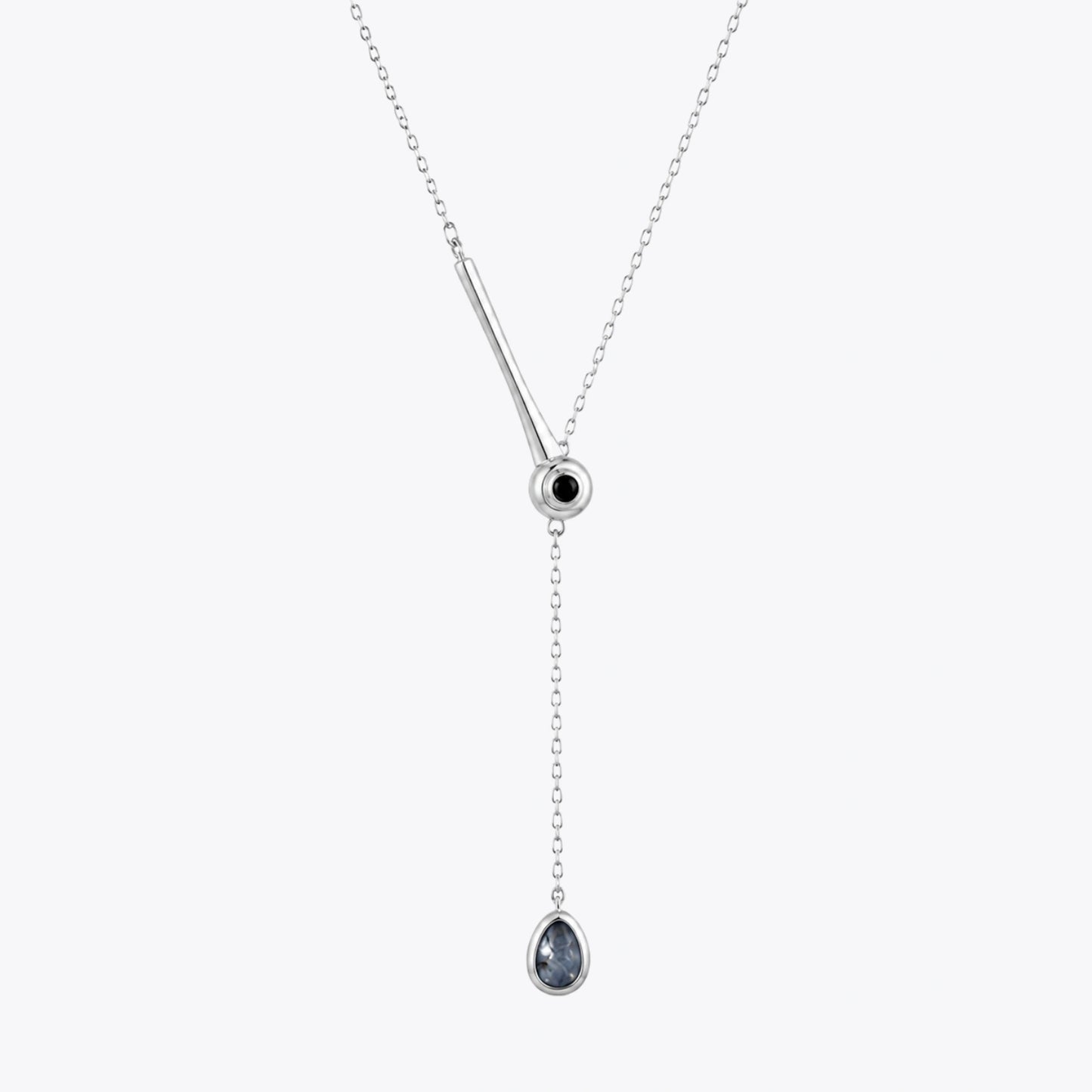 Silver Lunar Drop Jewellery Set image 3