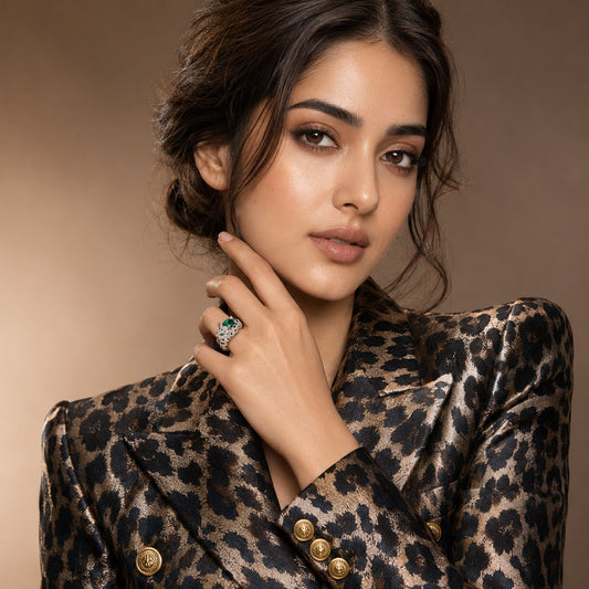 Alencia Emerald Panther Statement Ring image 1