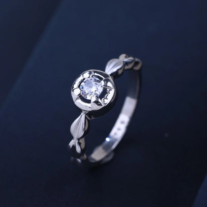 The Alencia Urban Serenade Vintage Halo Solitaire Ring image 0