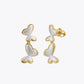 Two-Tone Butterfly Drop Earrings image 2