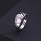 The Alencia Urban Chevron Solitaire Silver Ring image 0