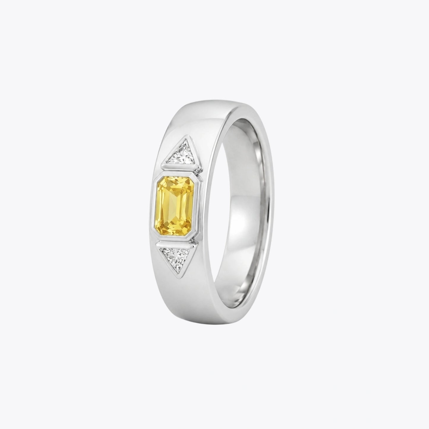 Tri-Stone Silver Statement Ring – Blue, Green &amp; Yellow Variants image 7
