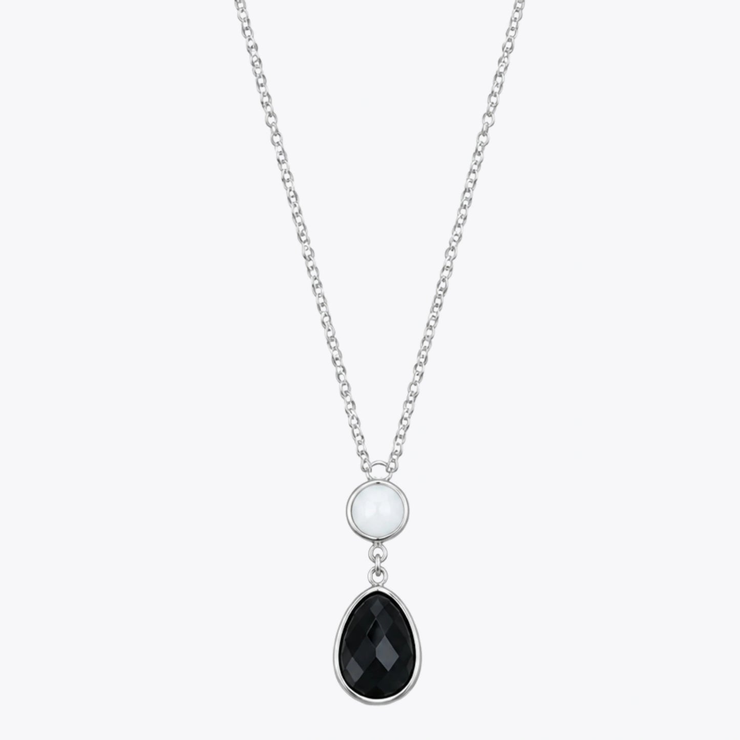 Midnight Pearl Drop Necklace &amp; Earrings Combo image 3
