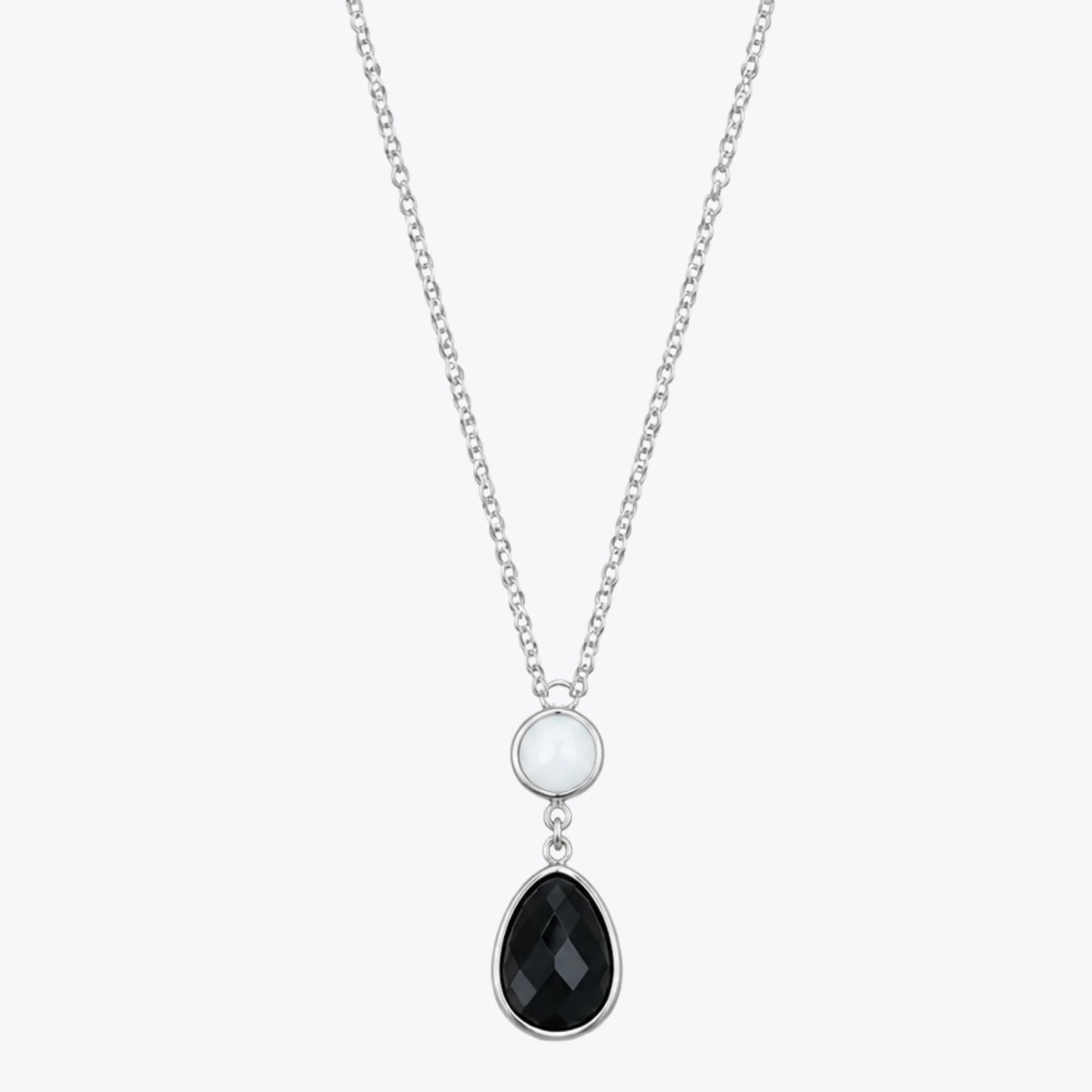 Midnight Pearl Drop Necklace &amp; Earrings Combo image 3