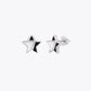 Black &amp; White Star Stud Earrings image 2